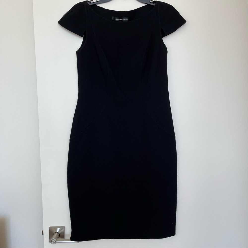 Carmen Marc Valvo Wool Dress